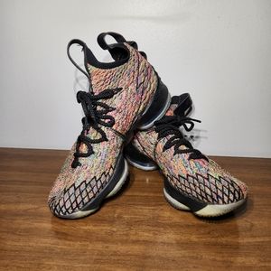 Nike Youth 7 Lebron XV Four Horseman Basketball Shoe Black Multicolor
